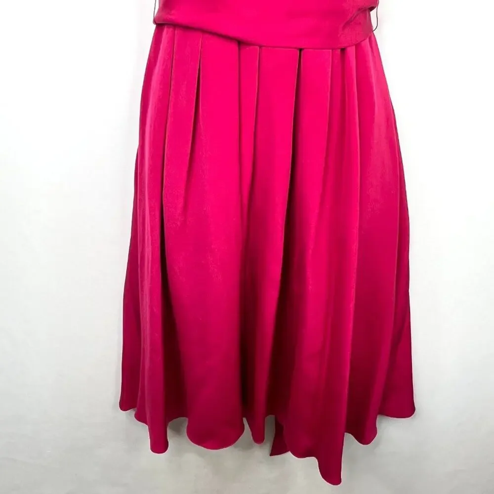 J. Crew Fuchsia 100% Silk Party Dress Size 6